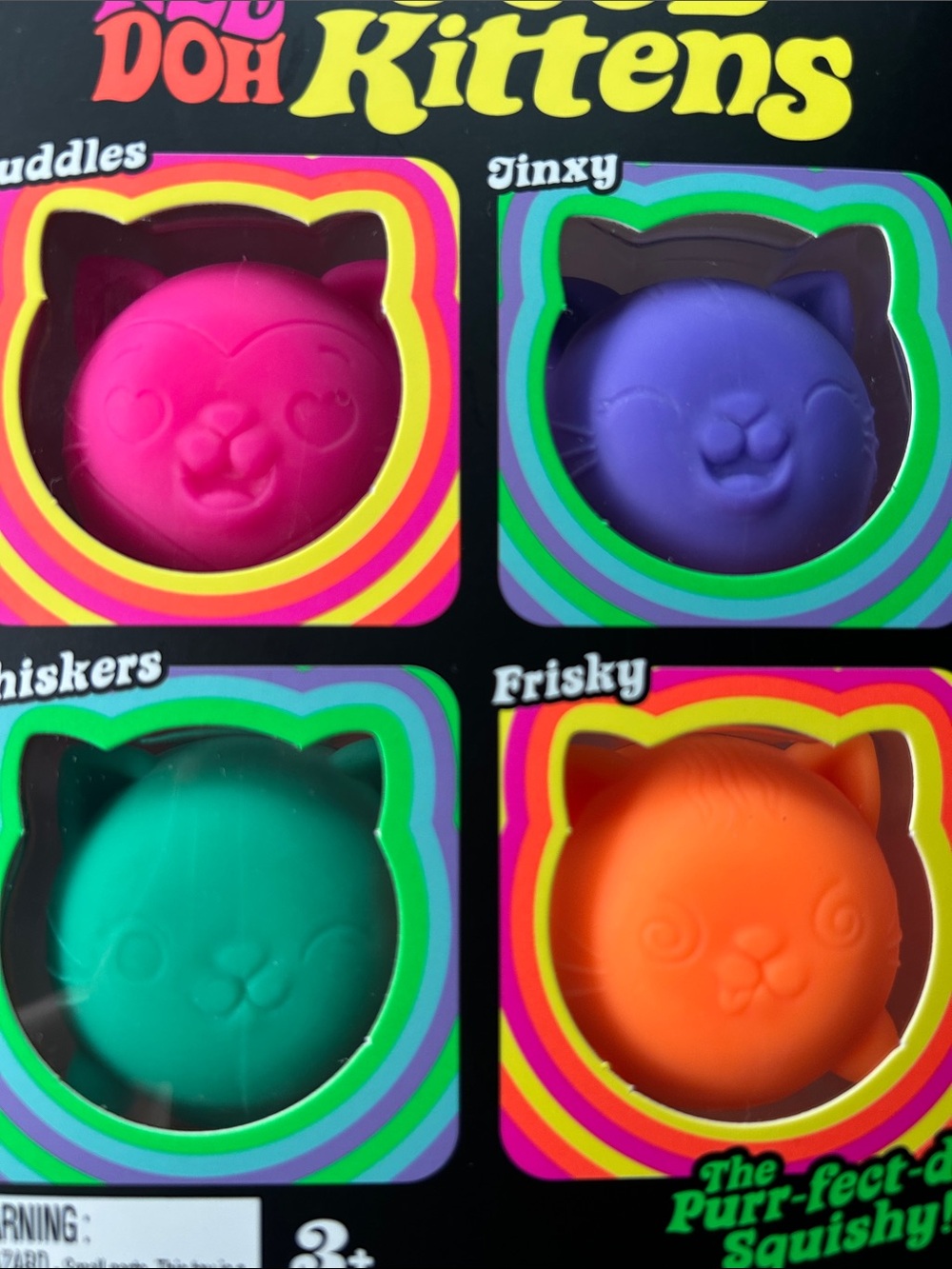 Needoh Teenie Cool Kittens 4 Pack Authentic Squishy NEW IN BOX - Picture 5 of 5